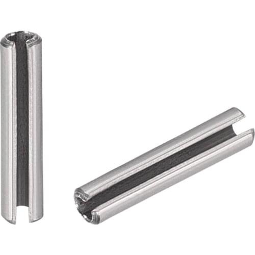 Uxcell M1.5 x 6mm 304 Stainless Steel Split Spring Roll Dowel Pins Plain Finish 50Pcs