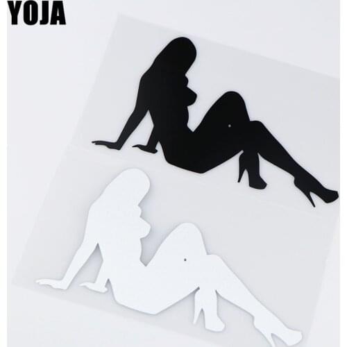 YOJA 18.9X10.9CM Sexy Girl Sitting Fashion Car Sticker Decoration Whole Body Decals ZT4-0165