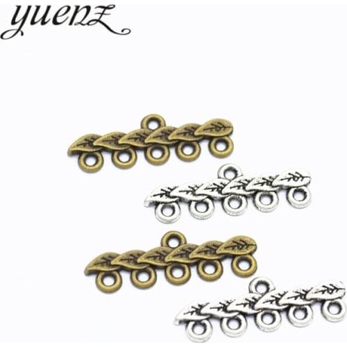 YuenZ 20pcs Antique tree leaf Charms Pendants for Jewelry Making Handmade Craft 28*9mm G109