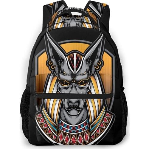 Women Backpack with Multiple Using Women Backpacks Egyptian Anubis Head Female School Bag Girls Travel Bag