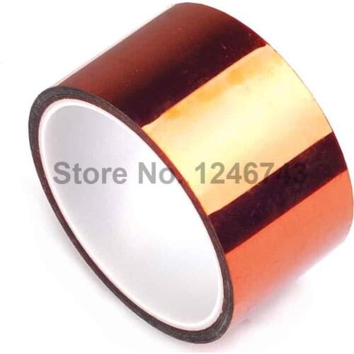 1PCS 50mmx33m Heat Resistant Tape Resistant High Temperature Polyimide Adhesive Tape for 3D Printer
