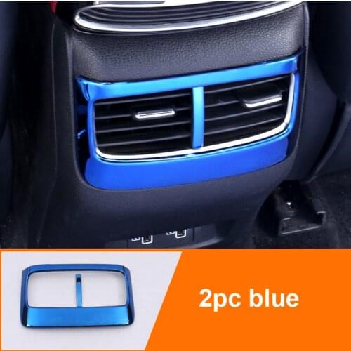 1pc for MG HS 2018-2019 Air-conditioning outlet decoration frame Rear row USB decoration panel Stainless steel