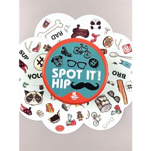 2021 Spot It Card Game Hip Hop On The Road Halloween Dobble Game English Board Deck For Family Party Playing Games Toy