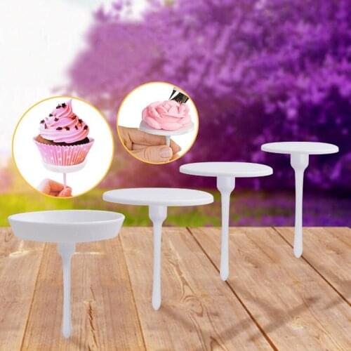 4Pcs Cake Cream Enamel Nail DIY Cake Flower Nail Bracket Baking Decoration Making Cream Flower Tool