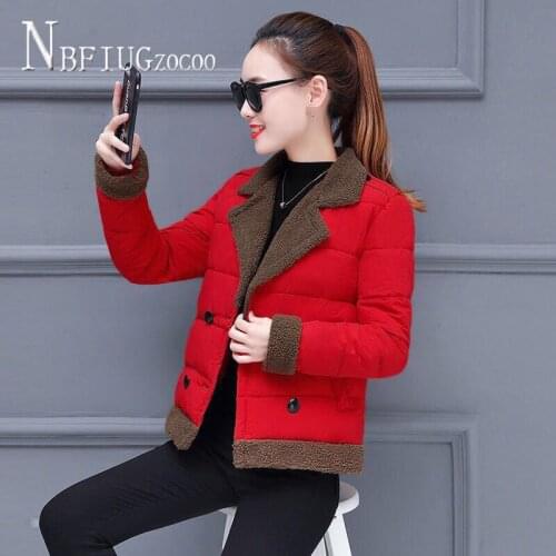 5 Colors Can Choose Lapel Women Parkas Long Sleeve Short Style Female Coat