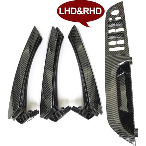 Car Interior Asseccories Carbon Fiber Door Pull Handle With Cover For BMW 3 Series E90 E91 E92 316 318 320 325 328i
