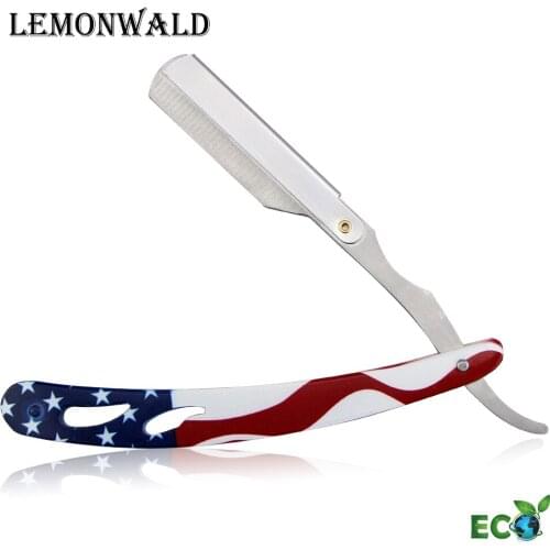 LEMONWALD Professional Barber Razor Straight Edge Cut Throat Razor Stainless Steel Single Edge Blade Shaving Razor For Men