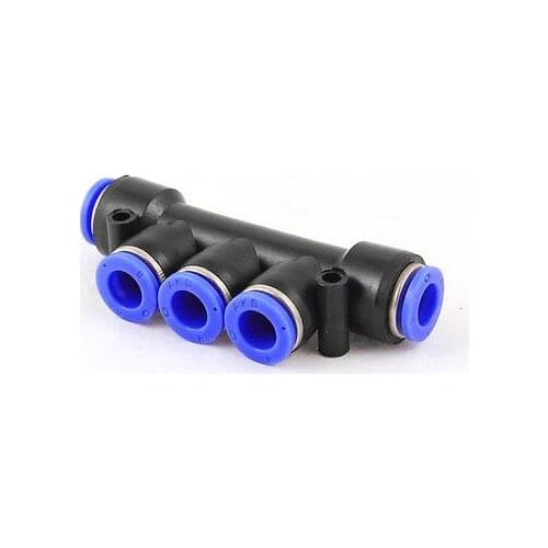 Air Pneumatic PK-04 4mm PK-06 6mm PK-08 8mm PK-10 10mm PK-12 12mm 5 Ports Push in Connector Quick Fittings Adapter
