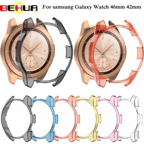 Gear S3 frontier case For samsung Galaxy Watch 46mm 42mm band strap cover soft TPU plated All-Around protective case shell frame