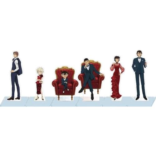 2021 Party Theme Anime Detective Conan Case Closed Kudou Shinichi Haibara Ai Akai Shuichi Furuya Rei Acrylic Stand Figure Model