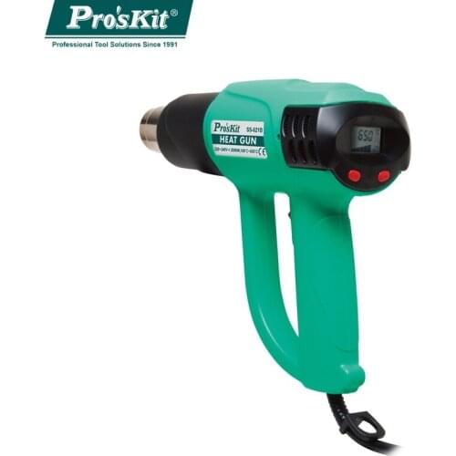 ProsKit Digital LCD Display Hot Air Gun 220V~240V Adustable Temperature Heat Air Gun Thermoregulator With 2 Nozzles SS-621H