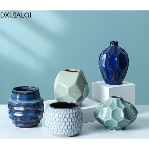 Ceramic small vase combination home living room desktop decoration crafts ornaments creative hydroponic flower arrangement