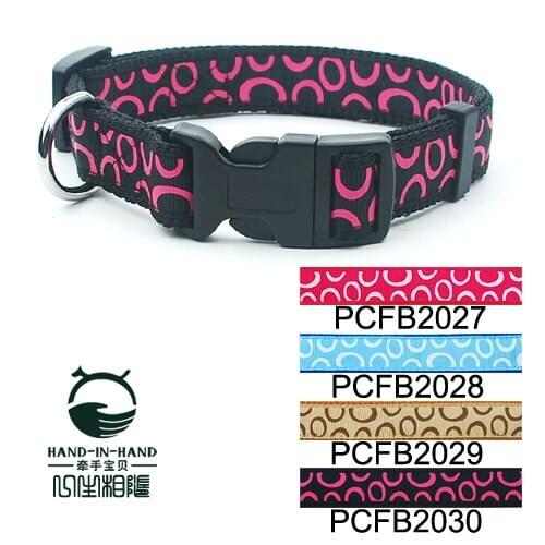 100Pcs/Lot Classic Pet Dog Bubbles Print Collar Buckle Style 2.0cm 4 Colors PCFB2027