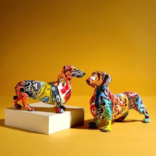 Colorful Dachshund Decoration Car Ornaments Auto Interior Accessories Decoration Birthday Gift Home Decoration