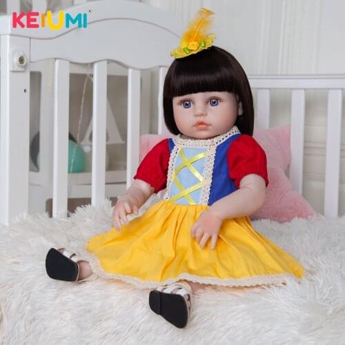 KEIUMI Reborn Baby Doll 49cm Full Silicone Body Can Bath Girl Lifelike Bebe Reborn Toy Real Life Doll For Children Birthday Gift