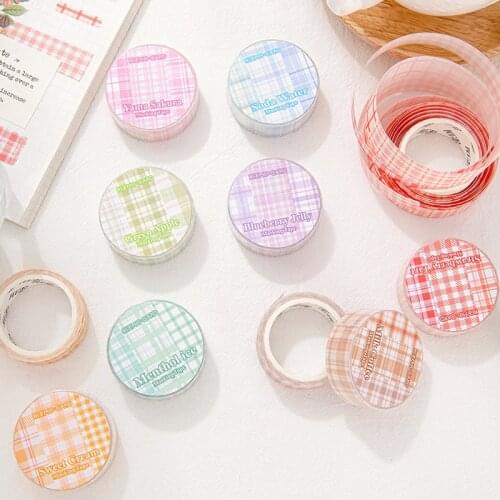 1Pc Patchwork Plaid Washi Tapes Japanese Masking Tape for Scrapbook Journal Planner Arts Crafts Washi Tape