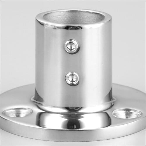 Marine 316 stainless steel round pipe seat 90°degree deck fixed handrail base Marine hardware Yacht accessories