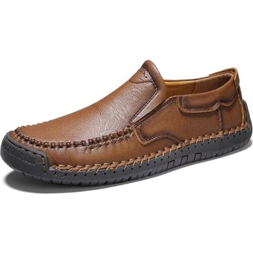 Large Size 48 Genuine Leather Casual Shoes Men Loafers Moccasins Handmade Men Shoes leather Flats zapatos de hombre