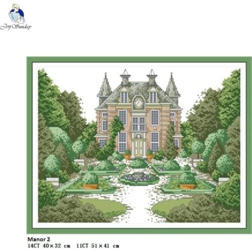 Manor Patterns Cross-stitch Embroidery kits DIY Hand Made Cross Stitch DMC Thread Enough Canvas for Embroidery 14CT and 11CT