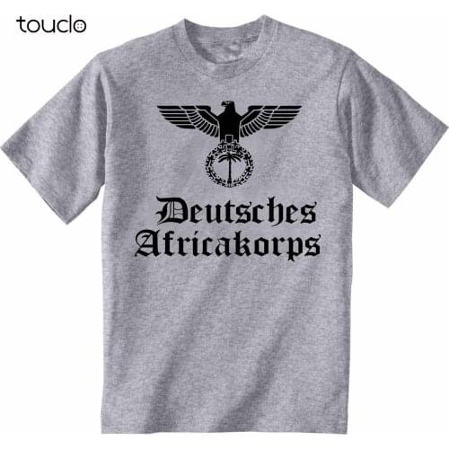 New Summer Cool T-shirt DEUTSCHES AFRICAKORPS GERMANY WWII - NEW COTTON GREY T SHIRT