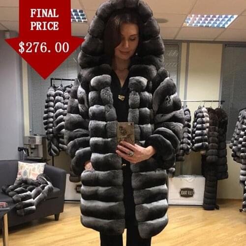 2020 New Style Coats Women Outwear Real Rex Rabbit Fur Jacket Winter Fashion Luxury Genuine Overcoat