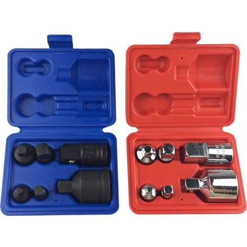 6pcs Impact Socket Adaptor Reducer Adapter 1/4 1/2 3/8 3/4 Ratchet Breaker Drive Wrench Hand Tool Set Hand Tool Set