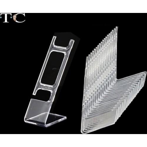 Transparent L-shaped Acrylic Watch Display Frame Watch Support Watch Bracket Shelf Props 20pcs/Lot