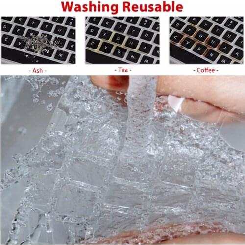 UltraThin Clear US EU Keyboard Cover TPU Silicon Clavier Sticker Waterproof Skin for MacBook Air Pro iMac 11 12 13 15 17 Inch