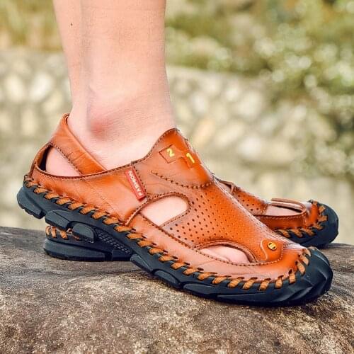 Romanas rubber sport casual safety shower breathable homme leather summer roman sandalen 2020 for slide sandalet sandal herren