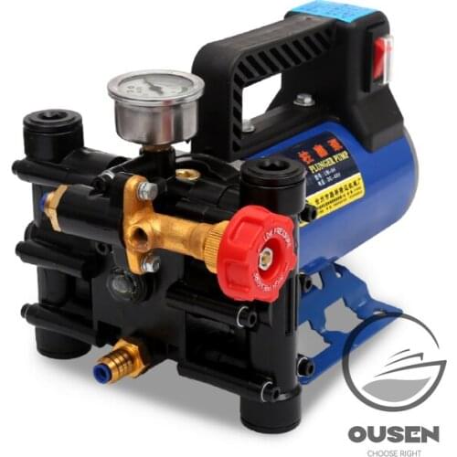 12V24V48V Agricultural Electric High Pressure Pump / Garden Tools Spraying Watering Car Wash Irrigation Double Cylinder Piston