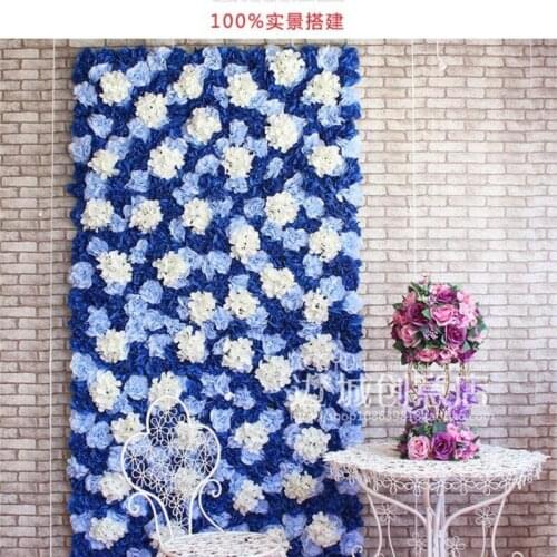 Wedding Flower Wall backdrop 50cm*50cm Artificial silk Wedding background flower decoration