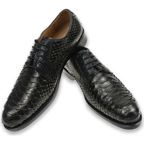 Tainxin new Snake skin male Genuine python leather men dress shoes men formal shoes business Soft leather
