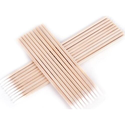 100pcs Cotton Swab Health Makeup Cosmetic Ear Clean Cotton Swab Stick Bud Tip For 7.5/10cm Wood Cotton Head Swab