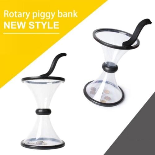 Funny Coin Bank Gravity Vortex Piggy Bank Pressure Release Money Saving Spins Best Money Gift Desk Decoration Home Accessories