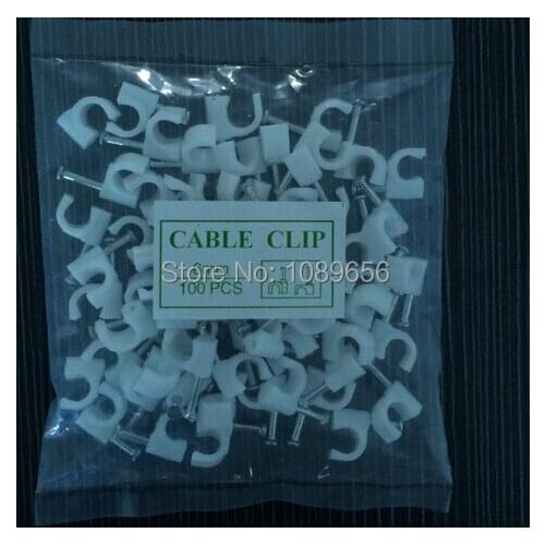 100PCS 6MM Circle Nail Clip Circle cable clips cable nail wire clips