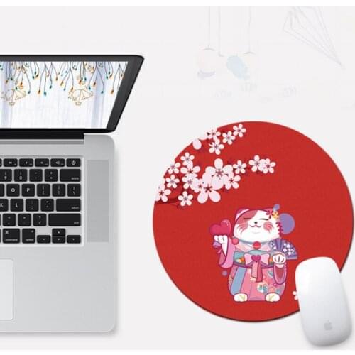 1pc Cartoon Animal Pattern Cute Mouse Pad Round Mousepad Office PC Mice Pad Rubber Home Computer Anti-slip Desk Mat Study Room