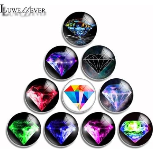 12mm 10mm 16mm 20mm 25mm 30mm 518 Mix Round Glass Cabochon Jewelry Finding 18mm Snap Button Charm Bracelet
