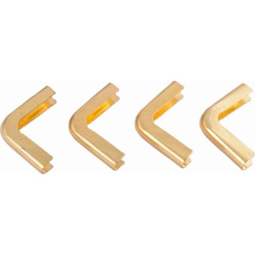 12 pcs Corner Decorative Protector Metal Gold Box Corner Protector Guard for Book Scrapbook Photo Albums Diary Cover Protection