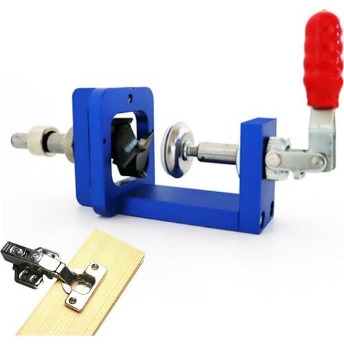 35mm Hinge Boring Jig Aluminum Alloy Hole Opener Template Woodworking Hole Drilling Guide Locator with Fixture For Door Cabinets