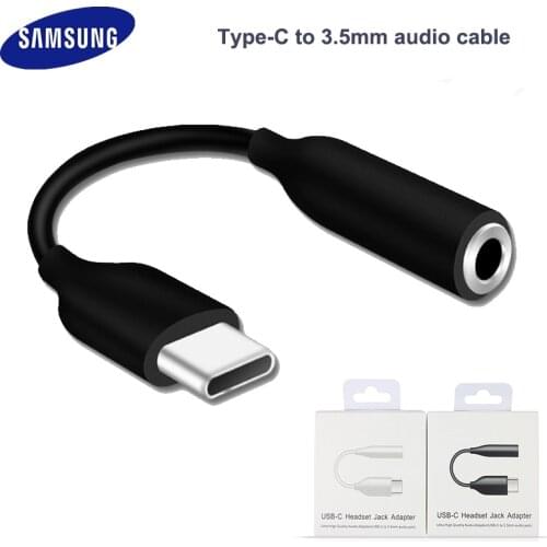 Samsung Audio Cable USB Type C to 3.5MM AUX Headset Jack Adapter For Samsung Galaxy S20+ NOTE 9 10 + pro A90 A60 A80 A8S A70