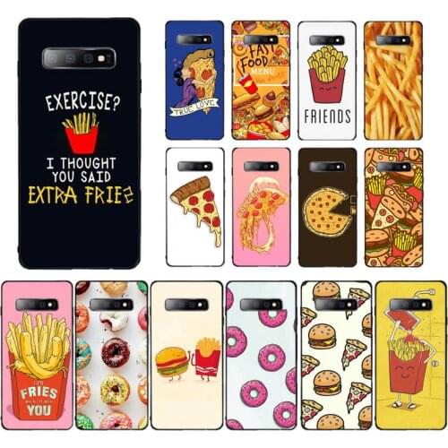 MaiYaCa Pizza French fries Doughnut food Luxury Unique Design Phone Cover for Samsung S10 5G S7 EDGE S8 S9 S10 S20 PLUS S10Lite