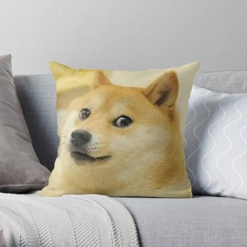 Doge Meme Polyester Decor Pillow Case Home Cushion Cover 45*45cm