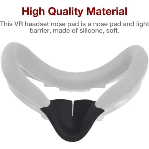 For Oculus Quest 2 VR Headset Black Silicone Nose Pad Shading Cover Cushion Eye Mask Support Holder For Quest2 VR Accessories