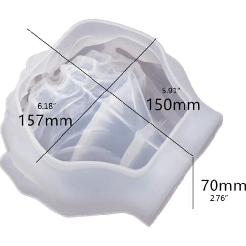 Double Hands Ashtray Crystal Epoxy Resin Mold DIY Dish Casting Silicone Mould N0HE