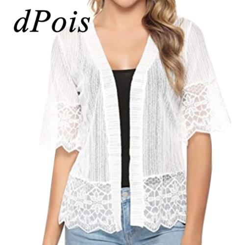 Elegant Women Lace Bolero Shrugs Shawl Short Sleeve Open Front See Through Cardigans Bridal Boleros Wraps Wedding Accessories