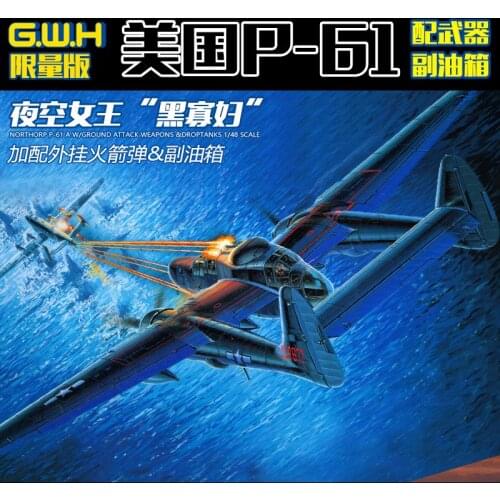 Great Wall Hobby S4807 1/48 NORTHROP P-61A w/Ground Attack weapons & Droptanks - Scale Model Kit