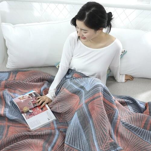 Pure Cotton Gauze Summer Towel Blanket for Bed Travel Cozy Sleep Throw Sofa Blankets for Adult Student Bedspread Bedding Decor