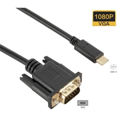 Type C To Female VGA Adapter Cable USBC USB 3.1 To VGA Adapter For MacBook 12 Inch Chromebook Pixel Lumia 950XL Hot Sales