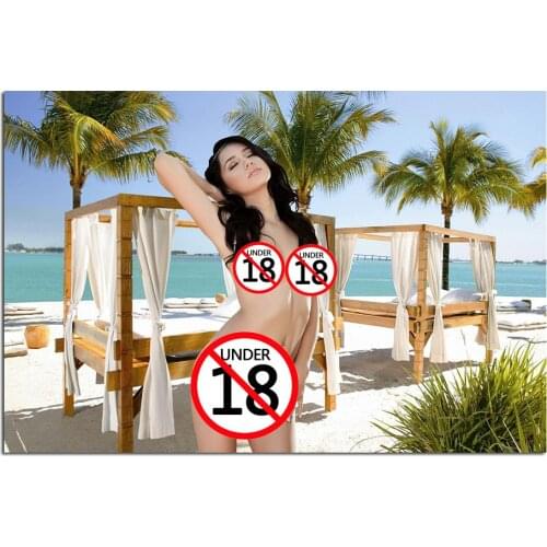 Canvas Paintings Sunshine Beach Beauty Outdoor Pictures Posters and Prints Wall Art for Living Room Decor