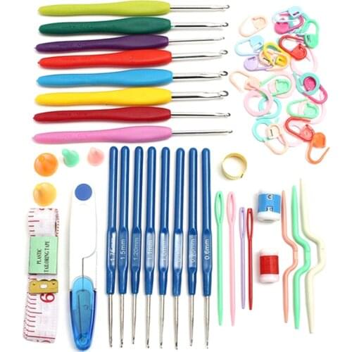 Colorful Knitting Needles Plastic Stitch Marker Ring Holder Needle Clip Knitting Crochet Hook Hook Needle Set Set DIY Craft